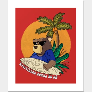 Bear summer time Posters and Art